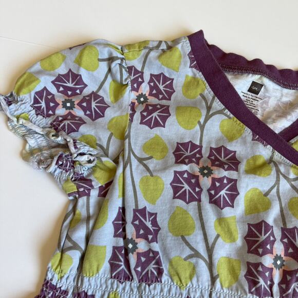 Tea Collection Campanillas Wrap Neck Dress - Picture 6 of 8